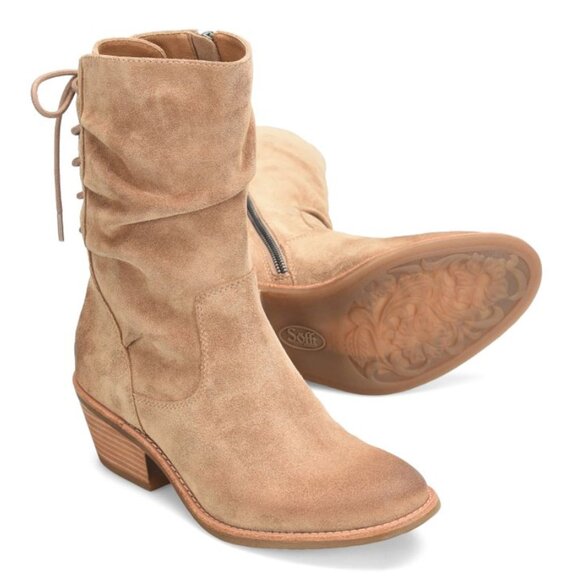 New Sofft Sharnell Low Heel boot in Batley Suede (waterproof, seam-sealed) - Picture 1 of 17